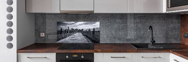 Pannello paraschizzi cucina con stampa del panorama di New York