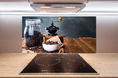 Pannello retrocucina con macinacaffè integrato