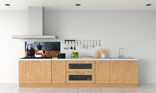 Pannello retrocucina con macinacaffè integrato