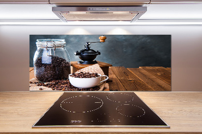 Pannello retrocucina con macinacaffè integrato