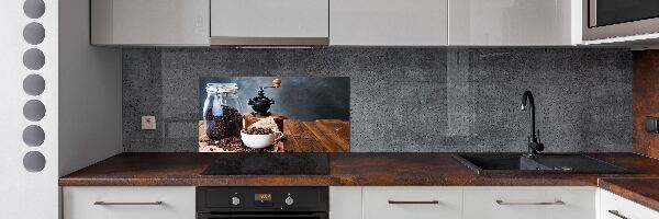 Pannello retrocucina con macinacaffè integrato