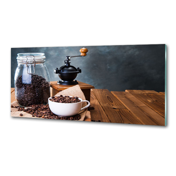 Pannello retrocucina con macinacaffè integrato