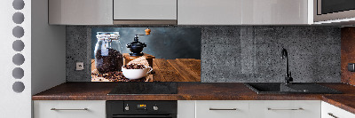 Pannello retrocucina con macinacaffè integrato