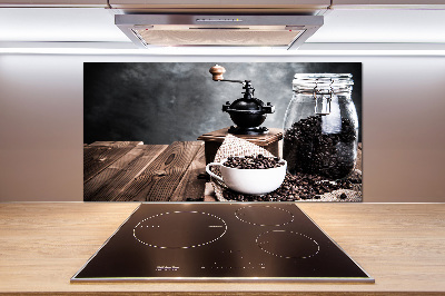 Pannello paraschizzi cucina con motivo macinacaffè