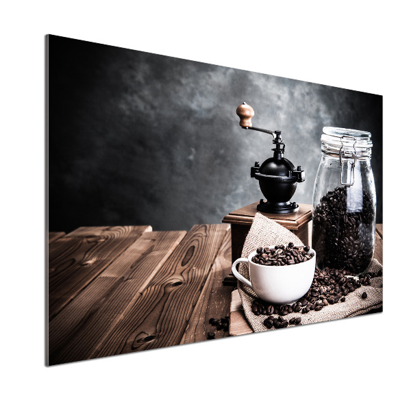 Pannello paraschizzi cucina con motivo macinacaffè