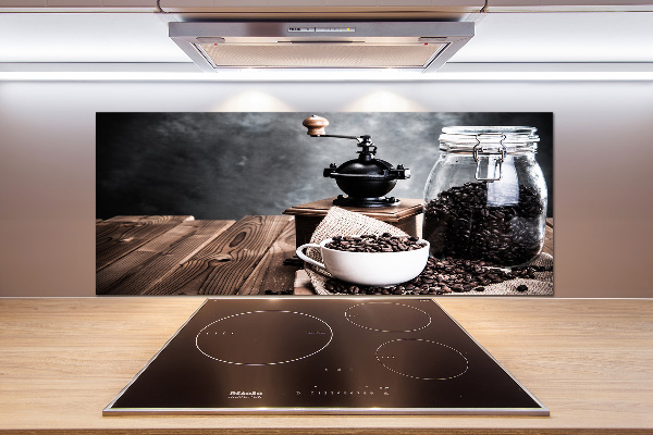 Pannello paraschizzi cucina con motivo macinacaffè