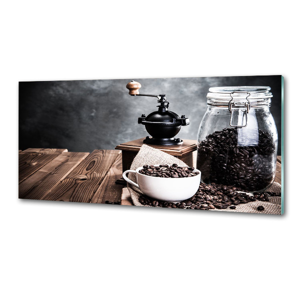 Pannello paraschizzi cucina con motivo macinacaffè