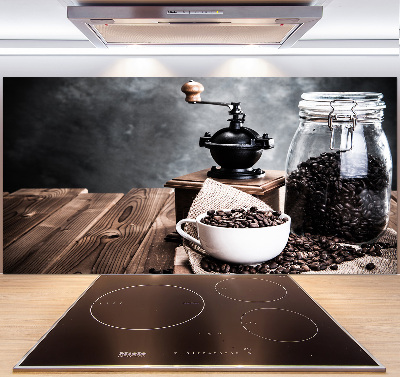 Pannello paraschizzi cucina con motivo macinacaffè