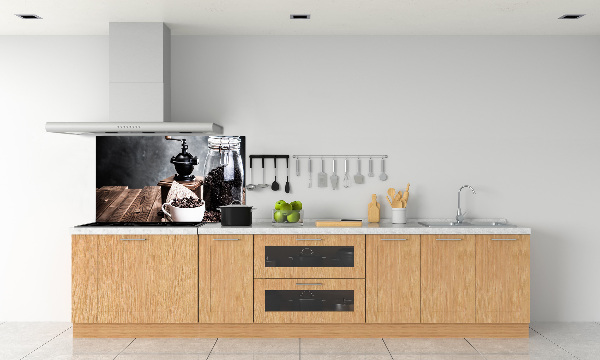 Pannello paraschizzi cucina con motivo macinacaffè