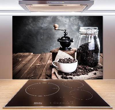 Pannello paraschizzi cucina con motivo macinacaffè
