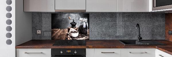 Pannello paraschizzi cucina con motivo macinacaffè