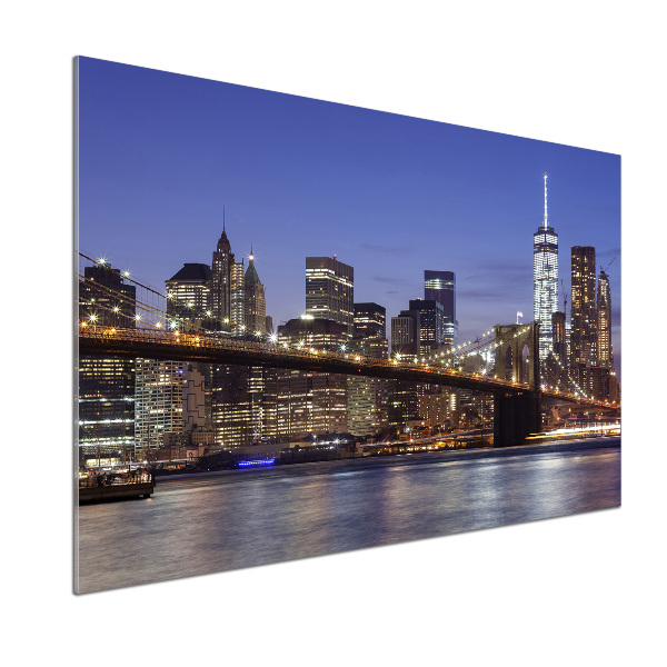 Pannello retrocucina con motivo Manhattan di notte