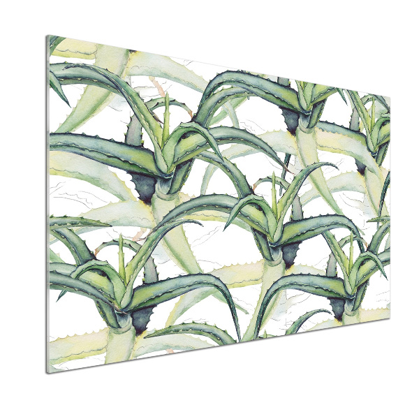 Pannello paraschizzi cucina con motivo aloe