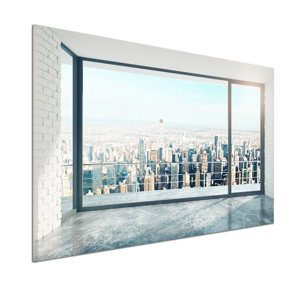 Pannello retrocucina con stampa 'Vista della città'