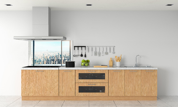 Pannello retrocucina con stampa 'Vista della città'