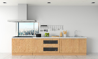 Pannello retrocucina con stampa 'Vista della città'