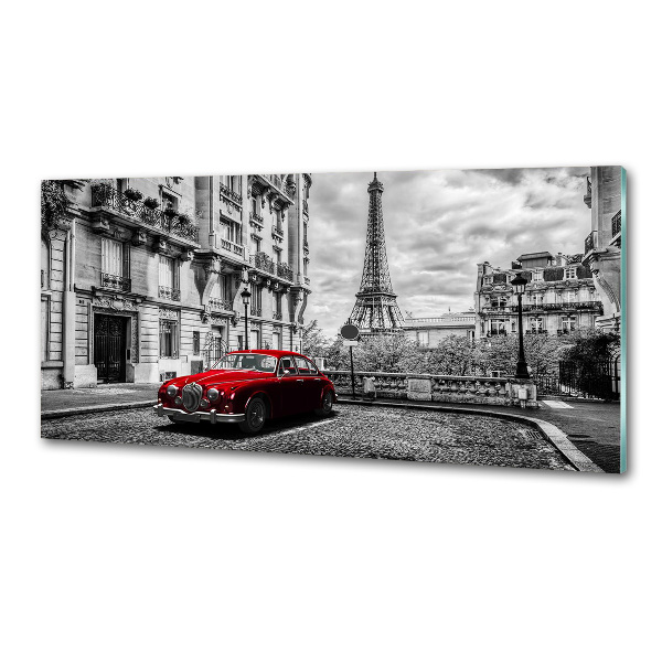 Rivestimento parete cucina con motivo Limousine rosso