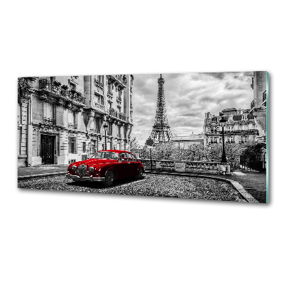 Rivestimento parete cucina con motivo Limousine rosso