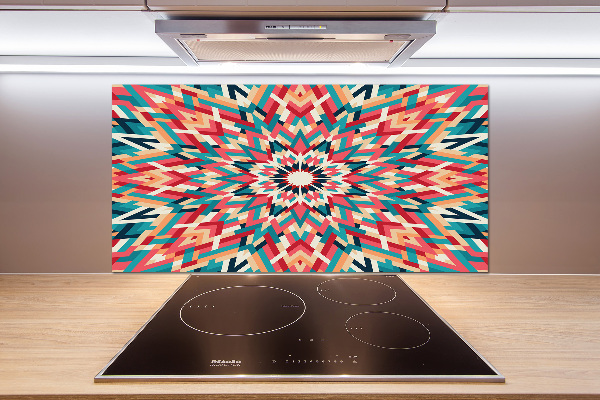 Pannello paraschizzi cucina con motivo caleidoscopico