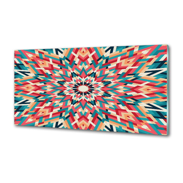 Pannello paraschizzi cucina con motivo caleidoscopico