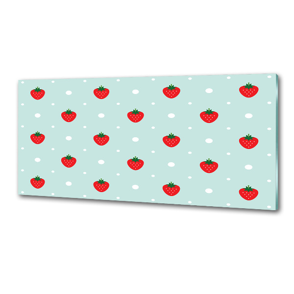 Pannello paraschizzi cucina con decorazione a icone di fragole