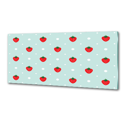 Pannello paraschizzi cucina con decorazione a icone di fragole