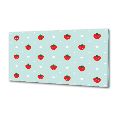 Pannello paraschizzi cucina con decorazione a icone di fragole