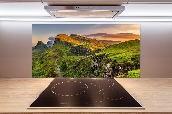 Pannello paraschizzi cucina con motivo Highlands scozzesi