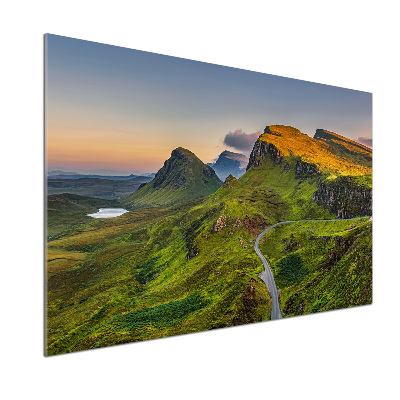 Pannello paraschizzi cucina con motivo Highlands scozzesi