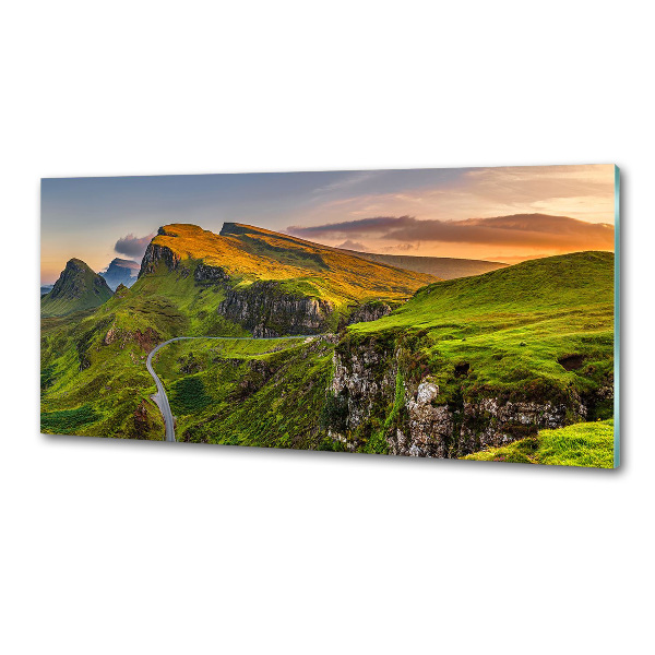 Pannello paraschizzi cucina con motivo Highlands scozzesi