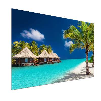 Rivestimento parete cucina in stile bungalow alle Maldive