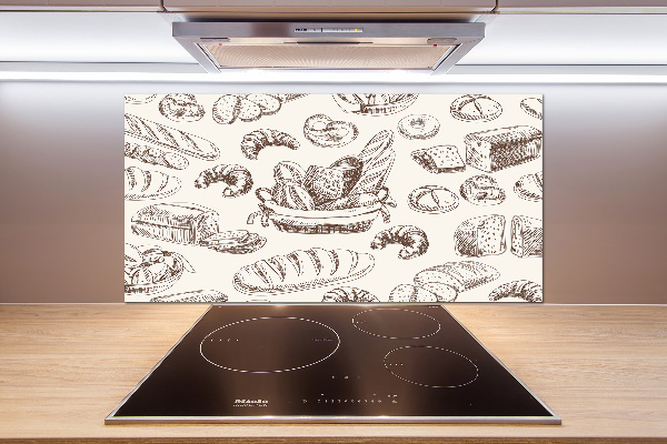 Rivestimento parete cucina con motivo a pane