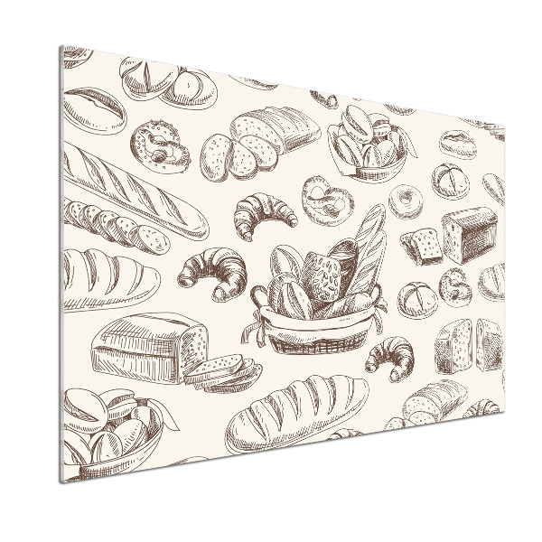 Rivestimento parete cucina con motivo a pane