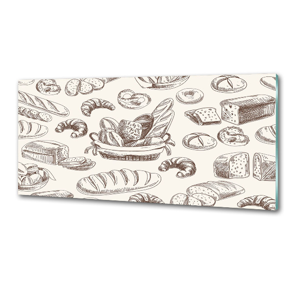 Rivestimento parete cucina con motivo a pane