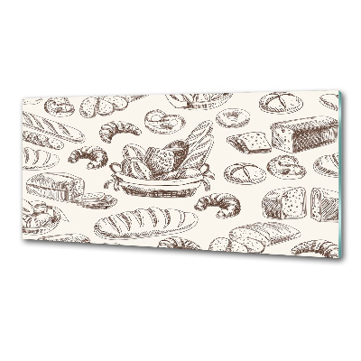 Rivestimento parete cucina con motivo a pane