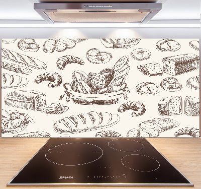 Rivestimento parete cucina con motivo a pane