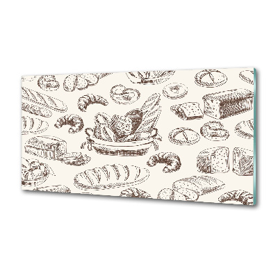 Rivestimento parete cucina con motivo a pane