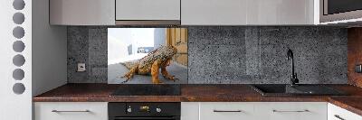 Pannello paraschizzi cucina con motivo Iguana