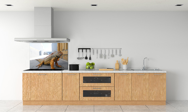 Pannello paraschizzi cucina con motivo Iguana