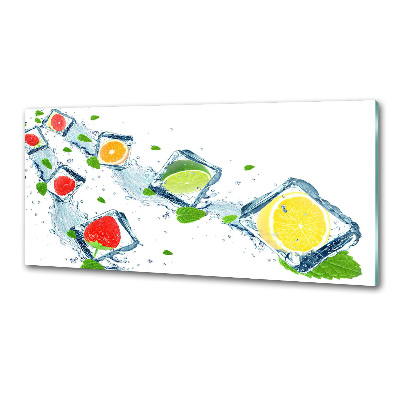 Pannello retrocucina con motivo a cubetti di frutta