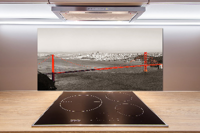 Pannello paraschizzi cucina con stampa del Ponte di San Francisco
