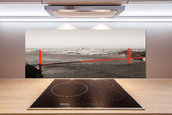 Pannello paraschizzi cucina con stampa del Ponte di San Francisco