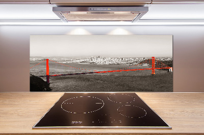 Pannello paraschizzi cucina con stampa del Ponte di San Francisco