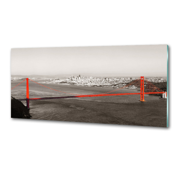 Pannello paraschizzi cucina con stampa del Ponte di San Francisco