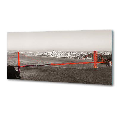 Pannello paraschizzi cucina con stampa del Ponte di San Francisco