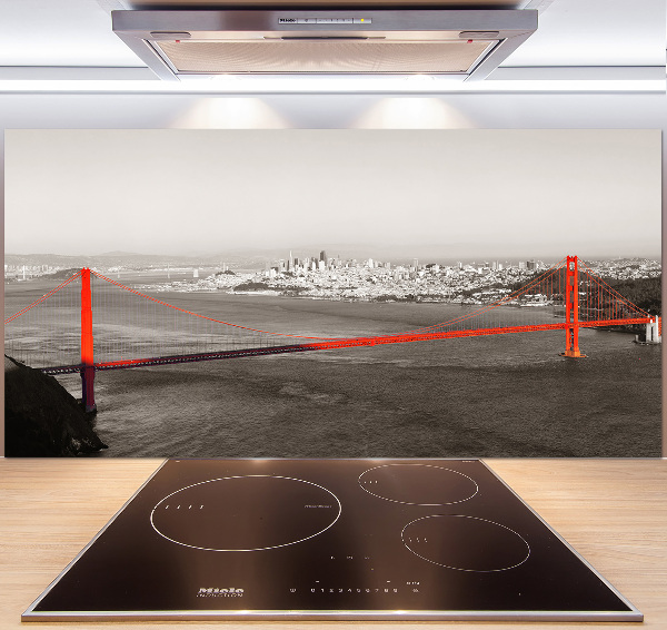 Pannello paraschizzi cucina con stampa del Ponte di San Francisco