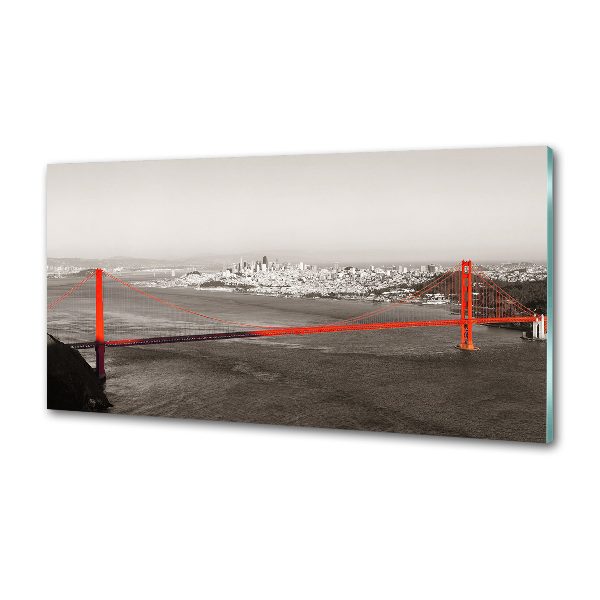 Pannello paraschizzi cucina con stampa del Ponte di San Francisco