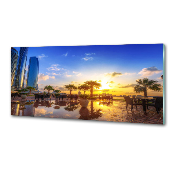 Pannello paraschizzi cucina con motivo Abu Dhabi