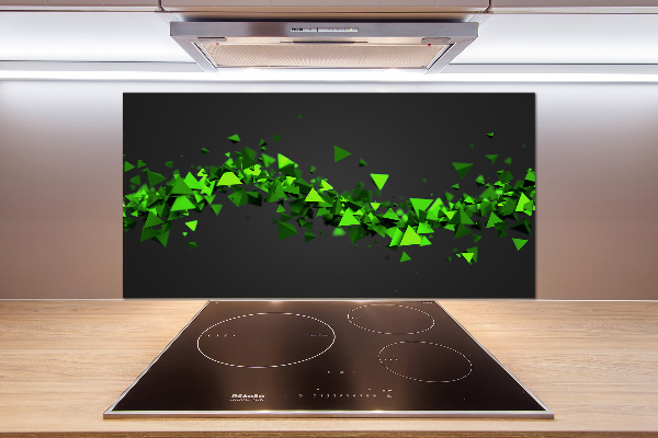 Rivestimento parete cucina con motivo a onde geometriche