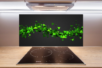 Rivestimento parete cucina con motivo a onde geometriche